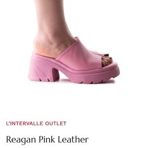L'Intervalle Reagan Pink Leather Women's Shoes BNIB new